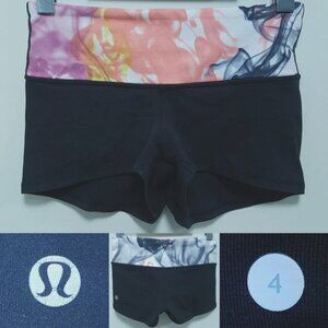 Lululemon Unicorn Tears Boogie Short Shorts Reversible Black XS 4 Size